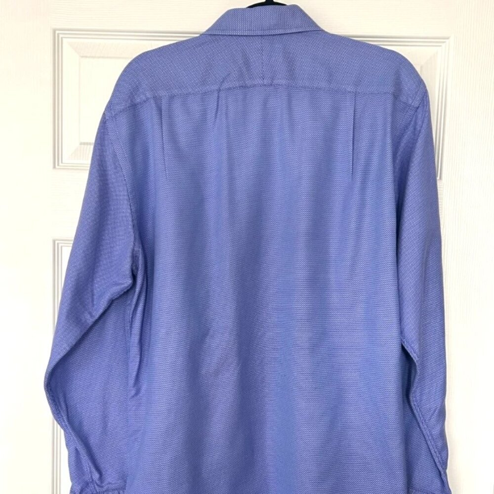 Thomas Pink Prestige Men’s Blue Micro-Pattern Dress Shirt Cotton 15.5 34 - Picture 8 of 10